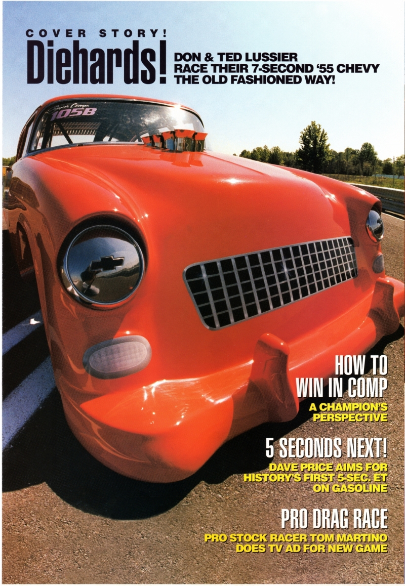 pics of Drag Racing Monthly Nov 1998 article on a car built by F&R